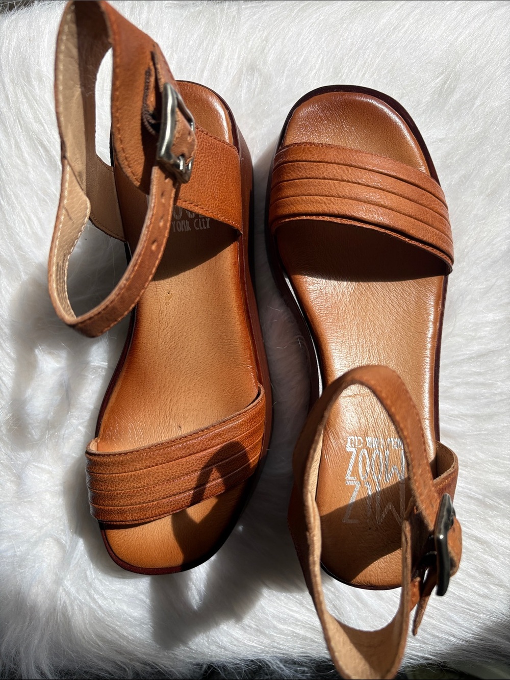 Miz Mooz - Tan Leather Ankle-Strap Sandals - Women